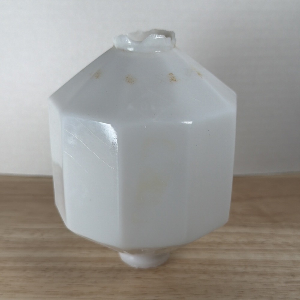 ANTIQUE D&S Lightning Rod Ball White 10 SIDED Decagon